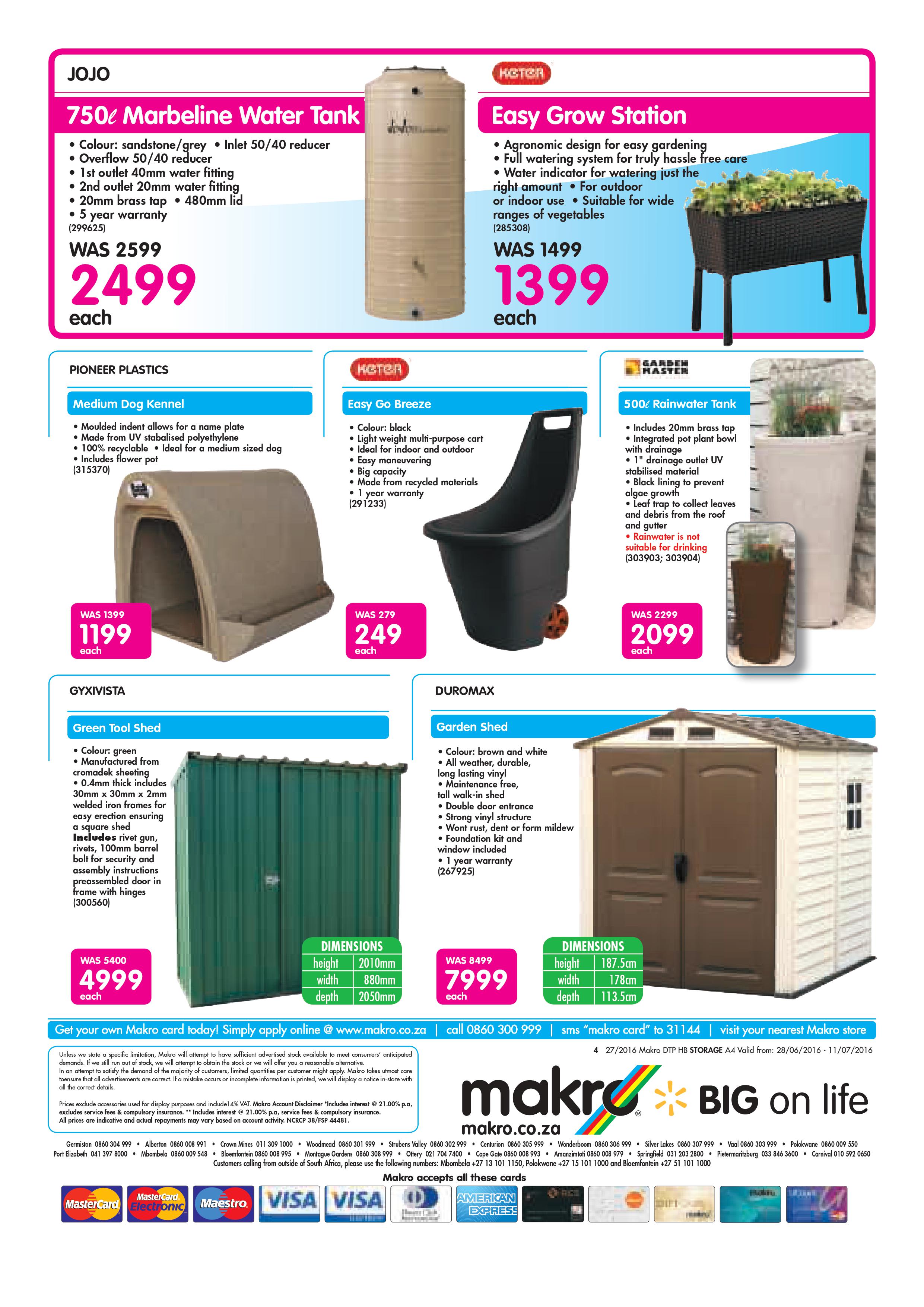 Makro Catalogue 28 June - 11 July 2016. Storage Deals