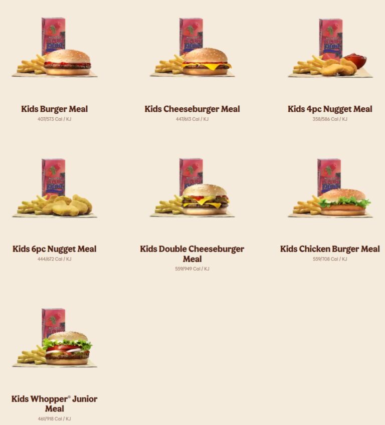 Burger King Menu Prices South Africa