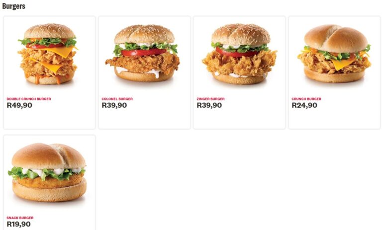 KFC Menu Prices & Specials