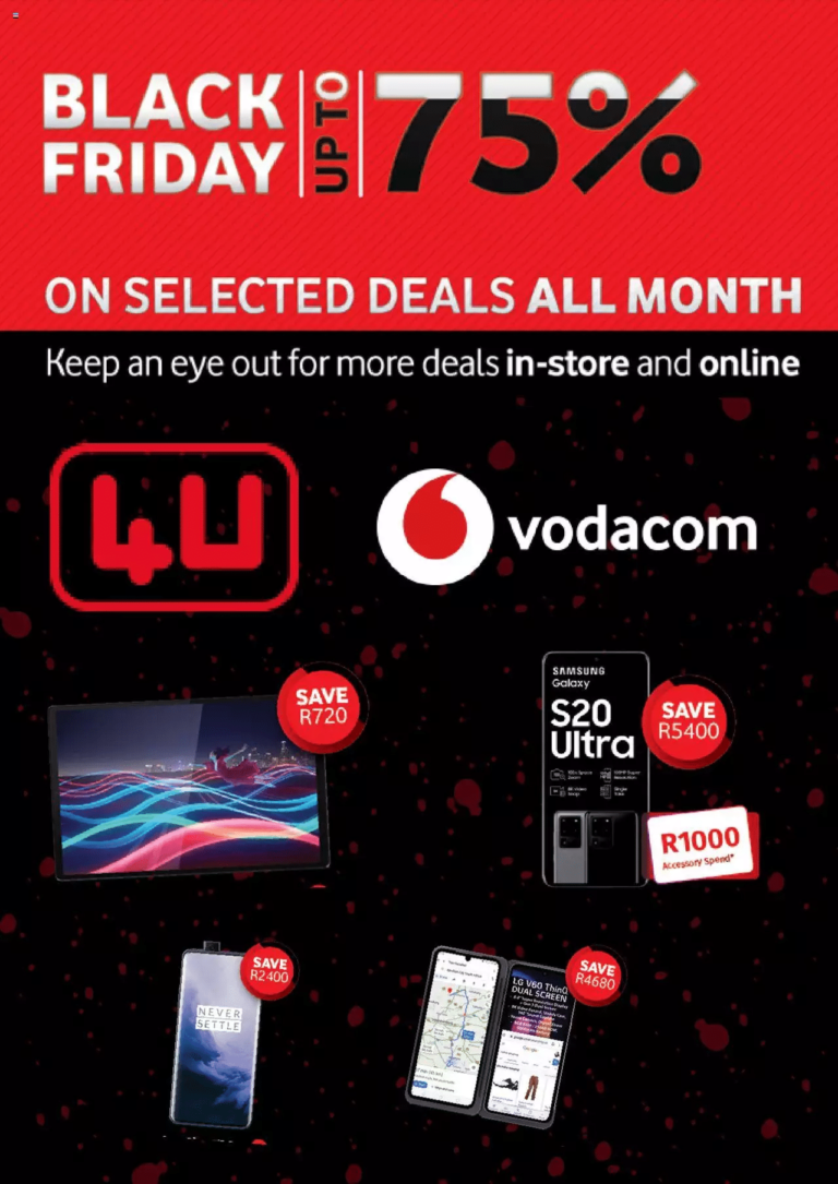 Vodacom Black Friday Deals & Specials 2021 - What Online Stores Have The Best Black Friday Deals