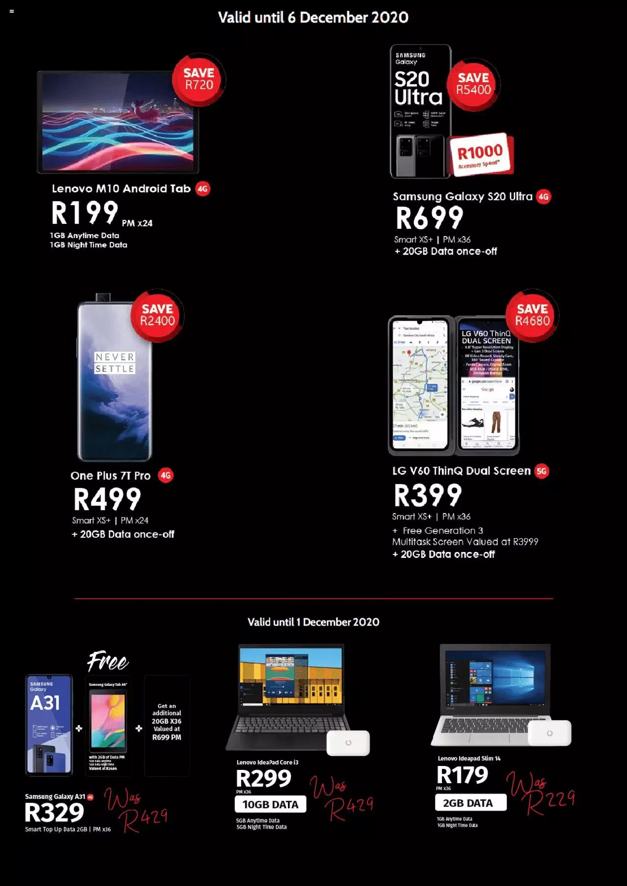 Vodacom Black Friday Deals & Specials 2021 - What Stores Can You Black Friday Shop Online