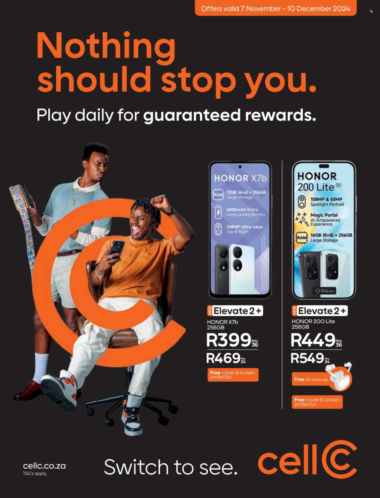 Cell C Specials 7 November - 10 December, 2024